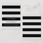 Stripes Monogram Trendy Chic Visitekaartje (Voorkant / Achterkant)