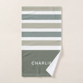 Stripes Motif Custom Monogram ensemble de serviett (Serviette à main)