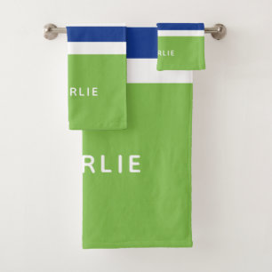 Stripes Motif Custom Monogram ensemble de serviett
