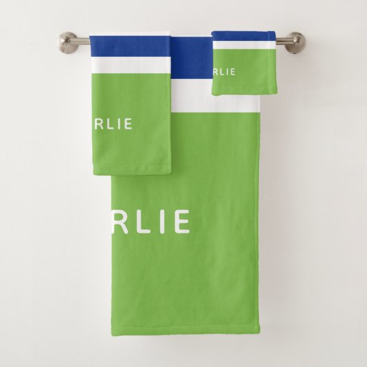 Stripes Motif Custom Monogram ensemble de serviett (En situation)