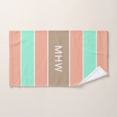 Stripes Motif Custom Monogram ensemble de serviett (Serviette à main)