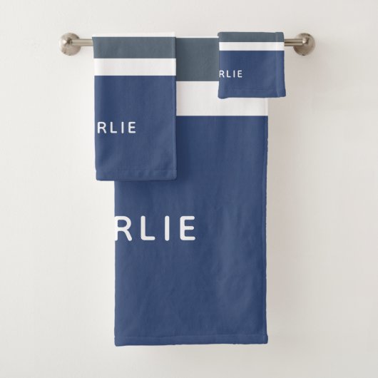 Stripes Motif Custom Monogram ensemble de serviett (En situation)