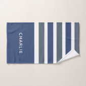 Stripes Motif Custom Monogram ensemble de serviett (Serviette à main)