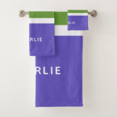 Stripes Motif Custom Monogram ensemble de serviett (En situation)