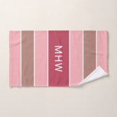 Stripes Motif Custom Monogram ensemble de serviett (Serviette à main)