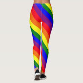Stripes Motif Fierté Couleurs Leggings (Dos)