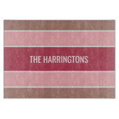 Stripes Motif nom personnalisé planches à découper (Devant)