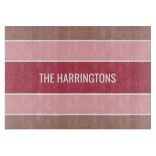 Stripes Motif nom personnalisé planches à découper