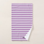 Stripes Motif Nom personnalisé Purple Lavender Bla (Serviette à main)