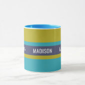 Stripes Motif nom personnalisé tasses - choisir st (Centre)