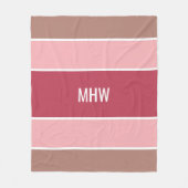 Stripes Motif personnalisé monogramme couvertures  (Devant)