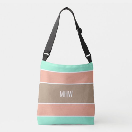 Stripes Motif sacs monogramme personnalisés (Devant)