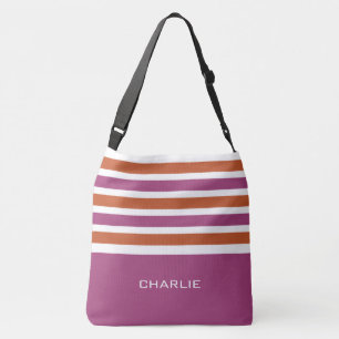 Stripes Motif sacs monogramme personnalisés
