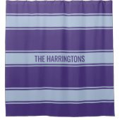 Stripes Motif texte personnalisé rideau de douche (Devant)