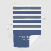 Stripes Motif texte personnalisé serviette de golf (En situation)