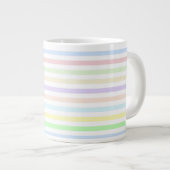 Stripes Multicolor Pastel Jumbo Mok (Voorkant rechts)