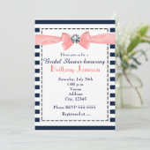 Stripes nautiques Invitations à la bac de pêche bl (Debout devant)