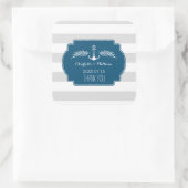  Stripes Nautische Bruiloft Favor Labels (Tas)