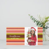 Stripes Noël carte photo (Debout devant)