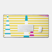 Stripes on Stripes - Turquoise, Jaune et Rose (Clavier et souris)
