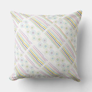 Stripes op Polkadots Pastels Baby Kussen