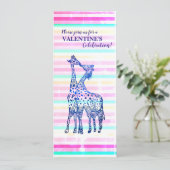 Stripes Originele Valentijn feestuitnodiging Kaart (Staand voorkant)
