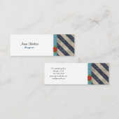 Stripes (parallelle lijnen) — grijs blauw mini visitekaartje (Voorkant / Achterkant)