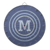 Stripes Patroon aangepaste monogram dart board Dartbord (Voorkant)