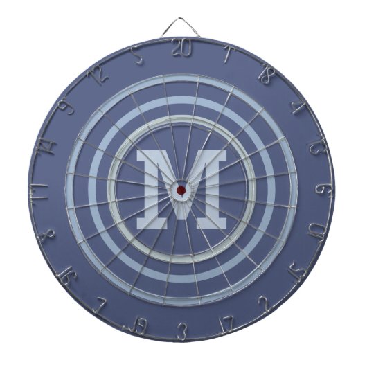 Stripes Patroon aangepaste monogram dart board Dartbord (Voorkant)