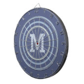 Stripes Patroon aangepaste monogram dart board Dartbord (Voorkant Rechts)