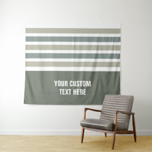 Stripes patroon aangepaste teksttapestries wandkleed