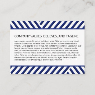 Stripes Patroon Blauwe achtergrond Visitekaartje