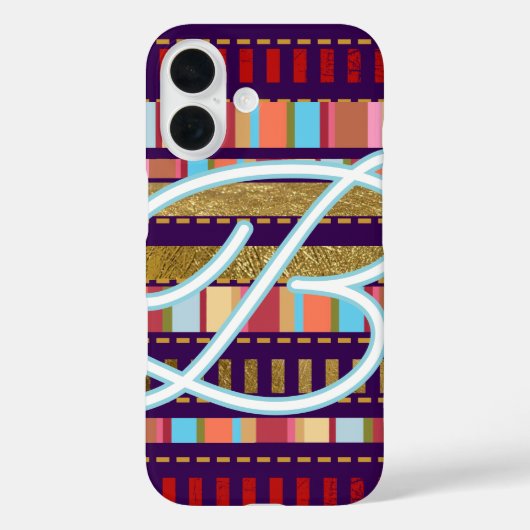 Stripes patroon & naam COOL Case-Mate iPhone Case (Achterkant)