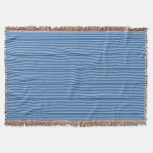 Stripes patroon twee tonen blauw deken