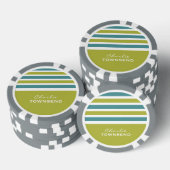 Stripes Pattern aangepaste monogram pokerchips (Opstapeling)