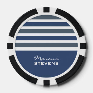 Stripes Pattern aangepaste monogram pokerchips