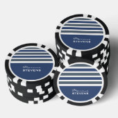 Stripes Pattern aangepaste monogram pokerchips (Opstapeling)