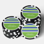 Stripes Pattern aangepaste monogram pokerchips (Opstapeling)