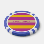 Stripes Pattern aangepaste monogram pokerchips (Enkel)