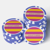 Stripes Pattern aangepaste monogram pokerchips (Opstapeling)