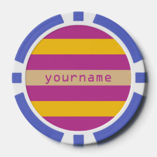 Stripes Pattern aangepaste monogram pokerchips