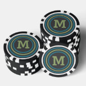 Stripes Pattern aangepaste monogram pokerchips (Opstapeling)