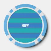 Stripes Pattern aangepaste monogram pokerchips (Achterkant)