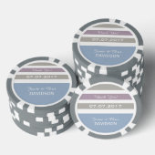 Stripes Pattern aangepaste monogram pokerchips (Opstapeling)