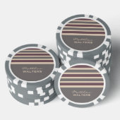 Stripes Pattern aangepaste monogram pokerchips (Opstapeling)