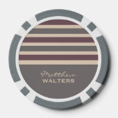Stripes Pattern aangepaste monogram pokerchips (Achterkant)