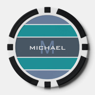 Stripes Pattern aangepaste monogram pokerchips