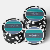 Stripes Pattern aangepaste monogram pokerchips (Opstapeling)
