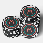 Stripes Pattern aangepaste monogram pokerchips (Opstapeling)