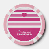 Stripes Pattern aangepaste monogram pokerchips (Achterkant)